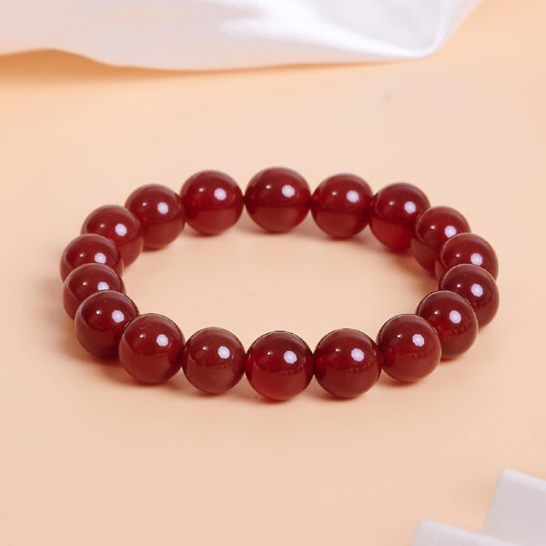 Vòng Mã Não Đỏ Hạt Trơn