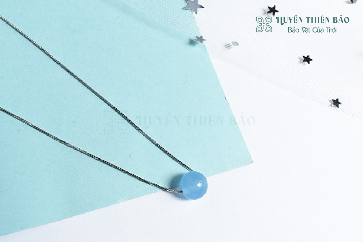Dây chuyền đeo cổ đá Aquamarine