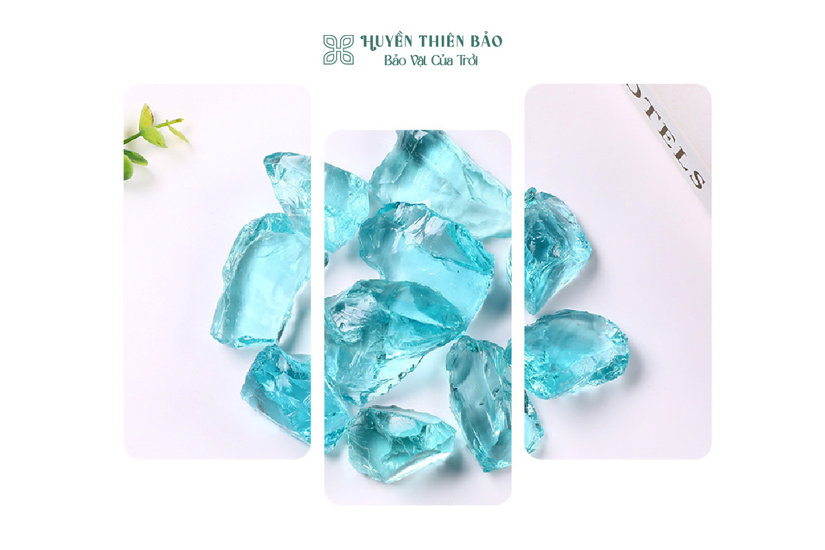 Những viên đá Aquamarine thật