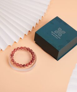 HUYỀN THIÊN BẢO | Vòng Thạch Anh Tóc Đỏ Hạt Trơn