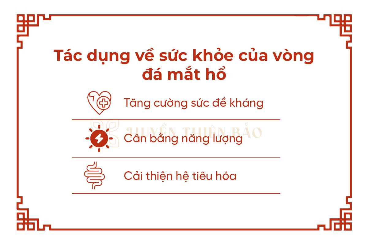 Tác dụng về sức khỏe của vòng đá mắt hổ