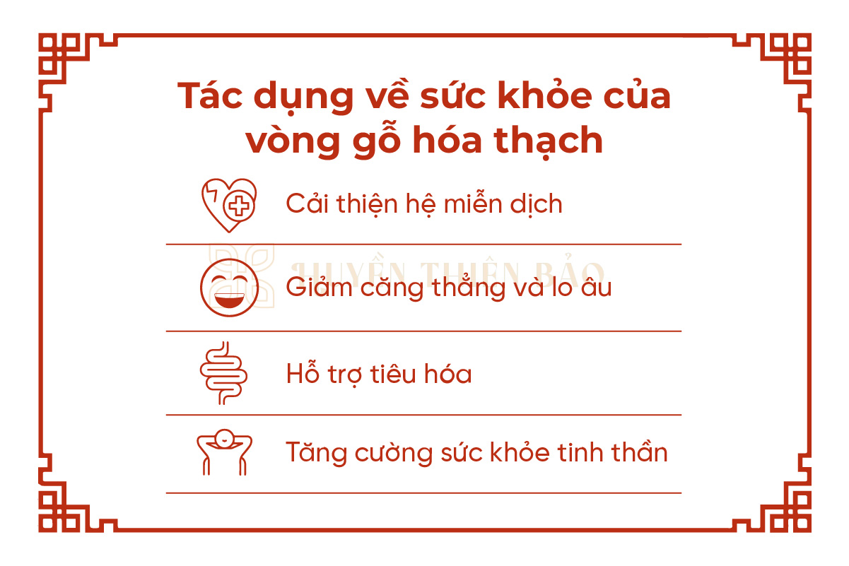 Tác dụng về sức khỏe của vòng gỗ hóa thạch