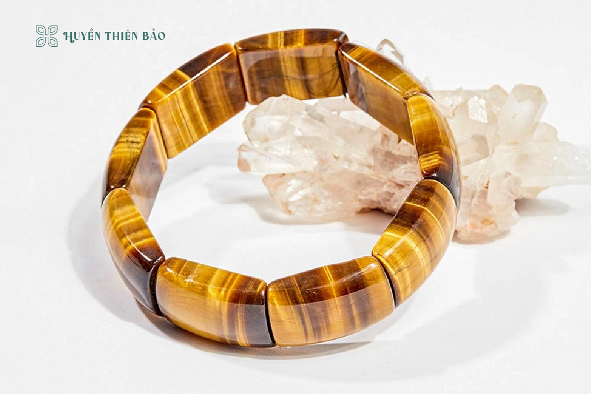 Vòng đá mắt hổ bản to