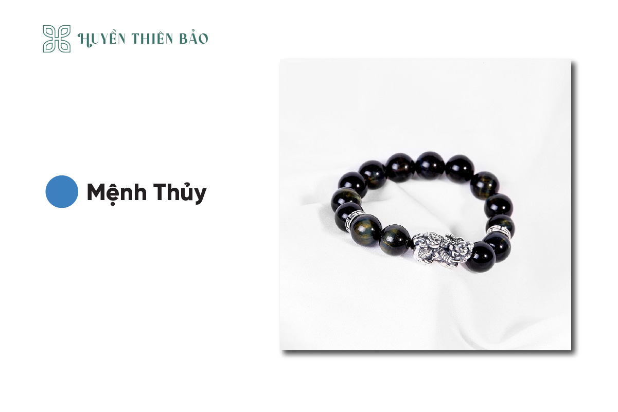 Vòng đá mắt hổ hợp mệnh Thuỷ