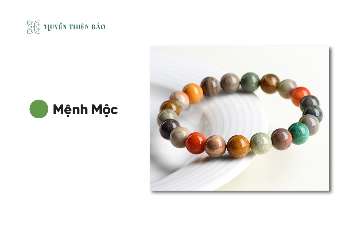 Vòng gỗ hóa thạch hợp mệnh Mộc