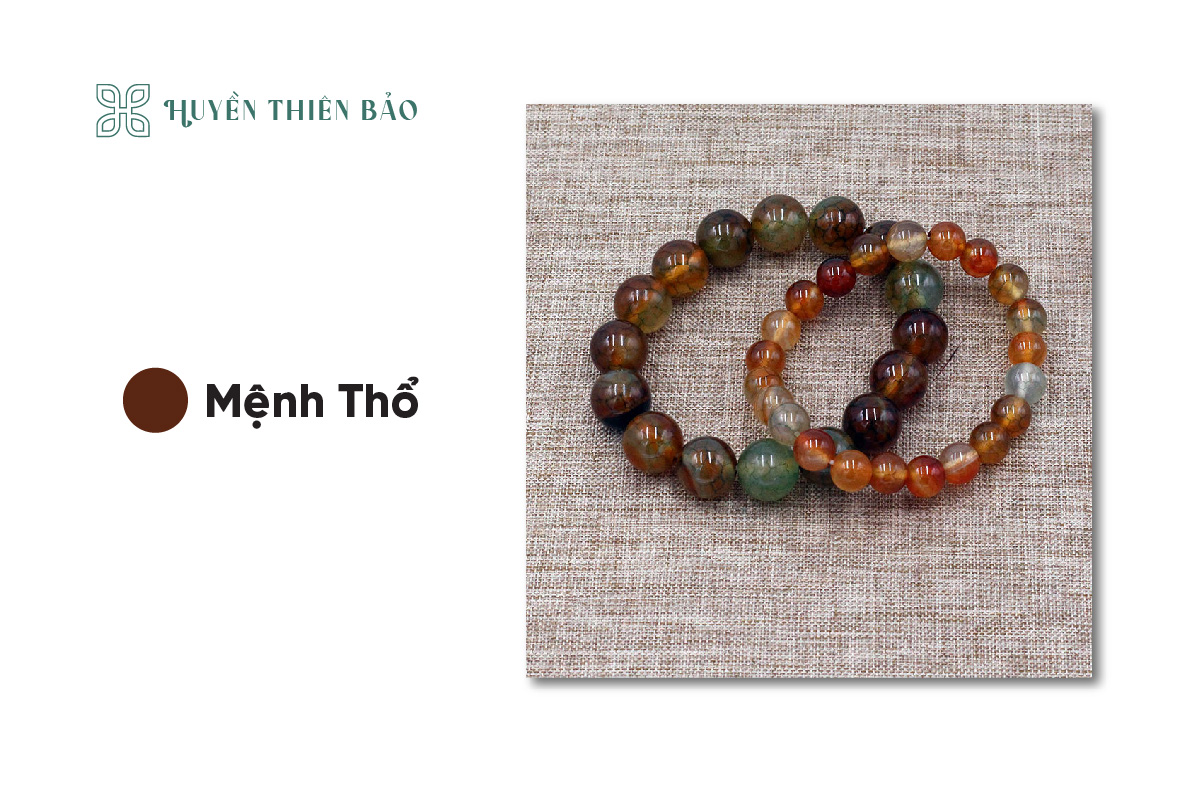 Vòng gỗ hóa thạch hợp mệnh Thổ