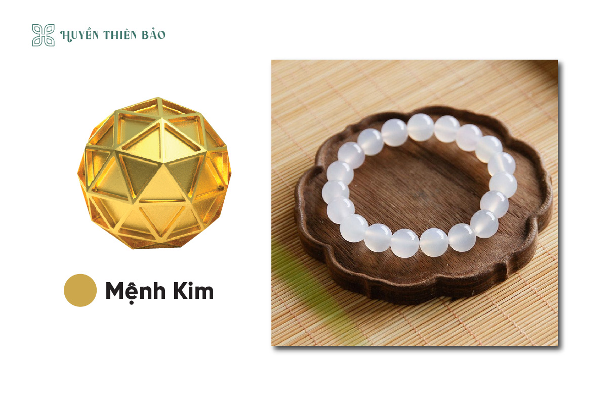 Vòng mã não hợp mệnh Kim