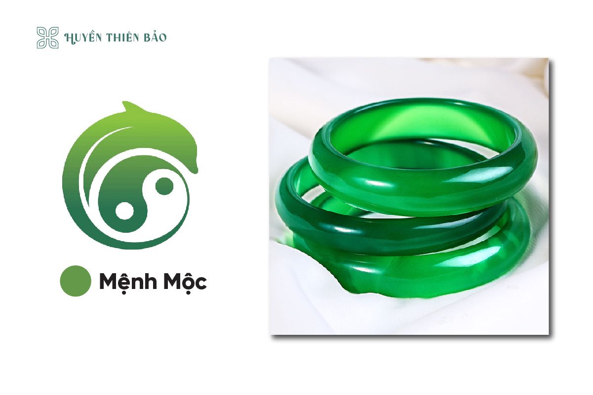 Vòng mã não hợp mệnh Mộc
