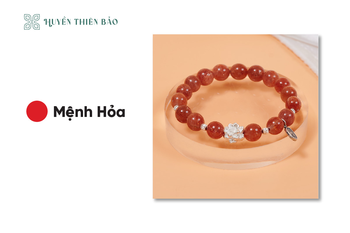 Vòng tay đá mặt trời phù hợp với người mệnh hỏa