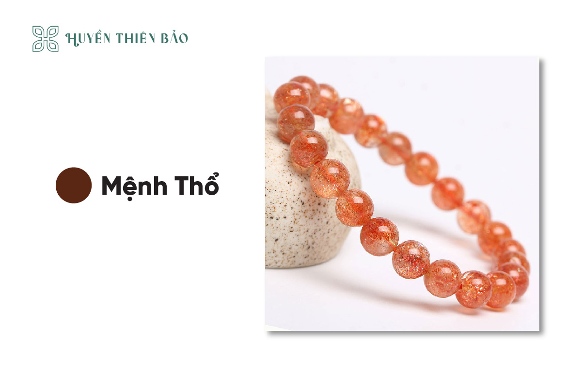 Vòng tay đá mặt trời phù hợp với người mệnh mệnh thổ