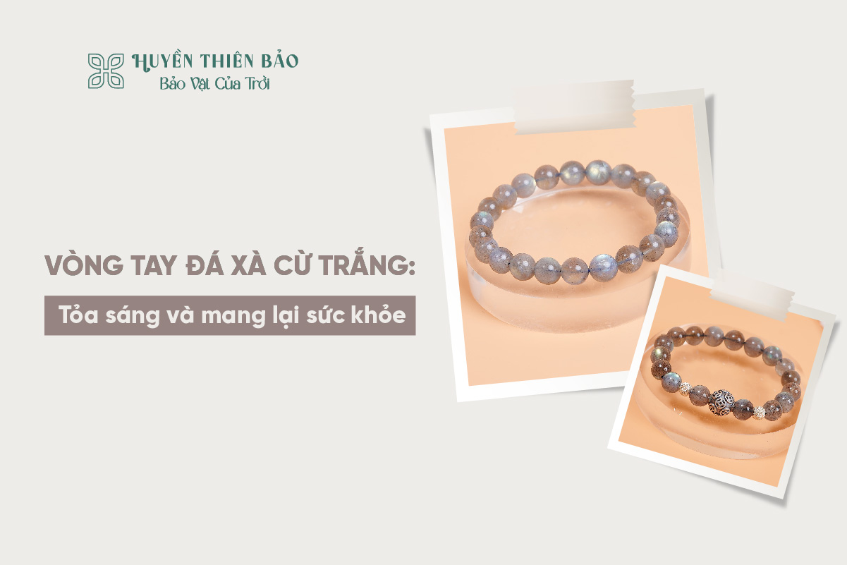 Vòng tay đá xà cừ trắng