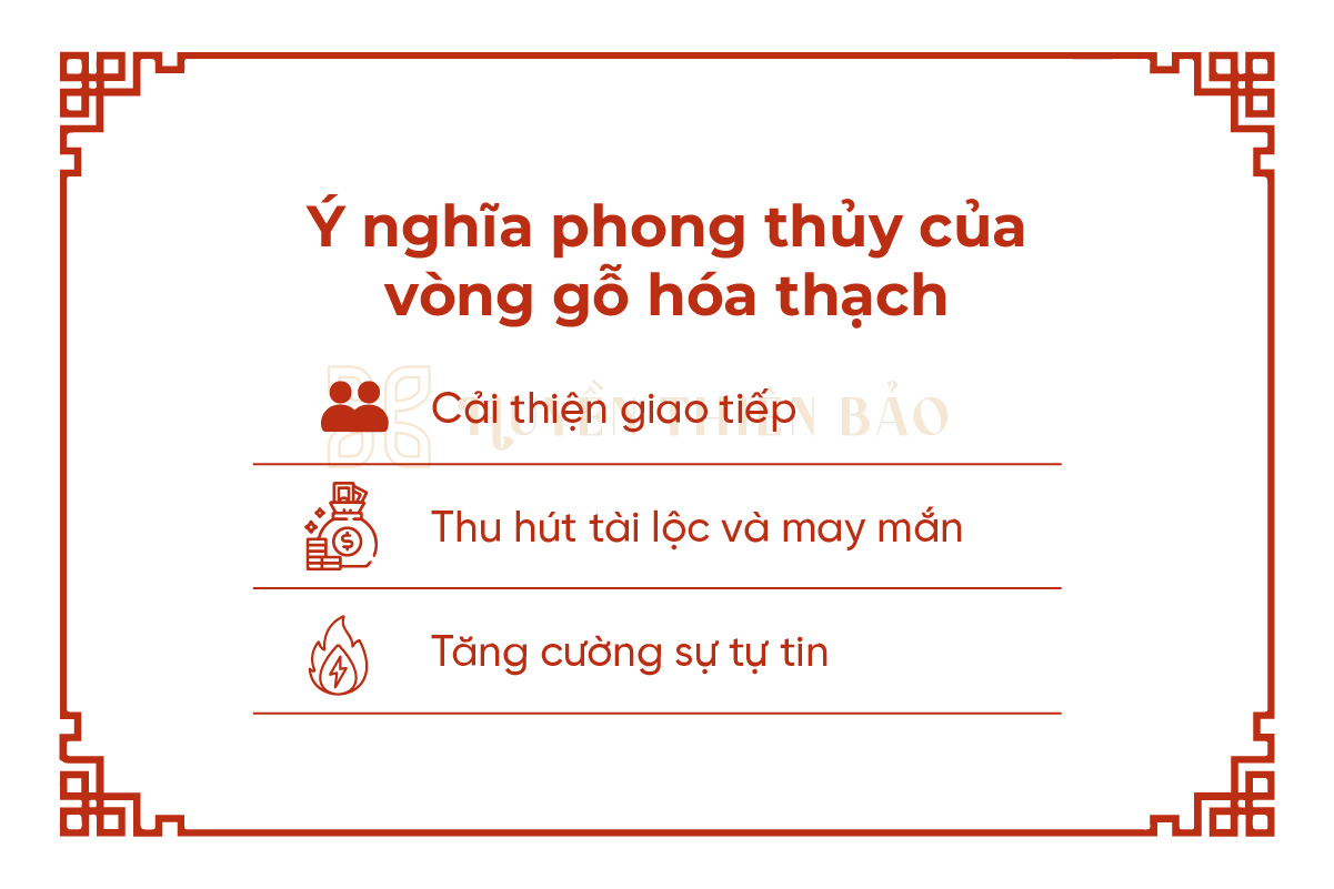 Ý nghĩa phong thủy của vòng gỗ hóa thạch