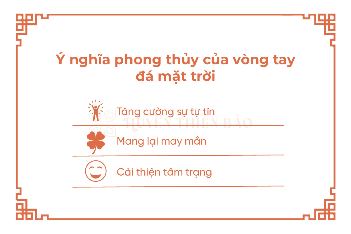 Ý nghĩa phong thủy của vòng tay đá mặt trời