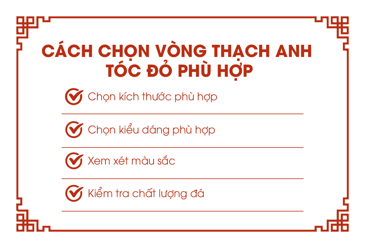Cách chọn vòng đeo tay thạch anh tóc đỏ phù hợp