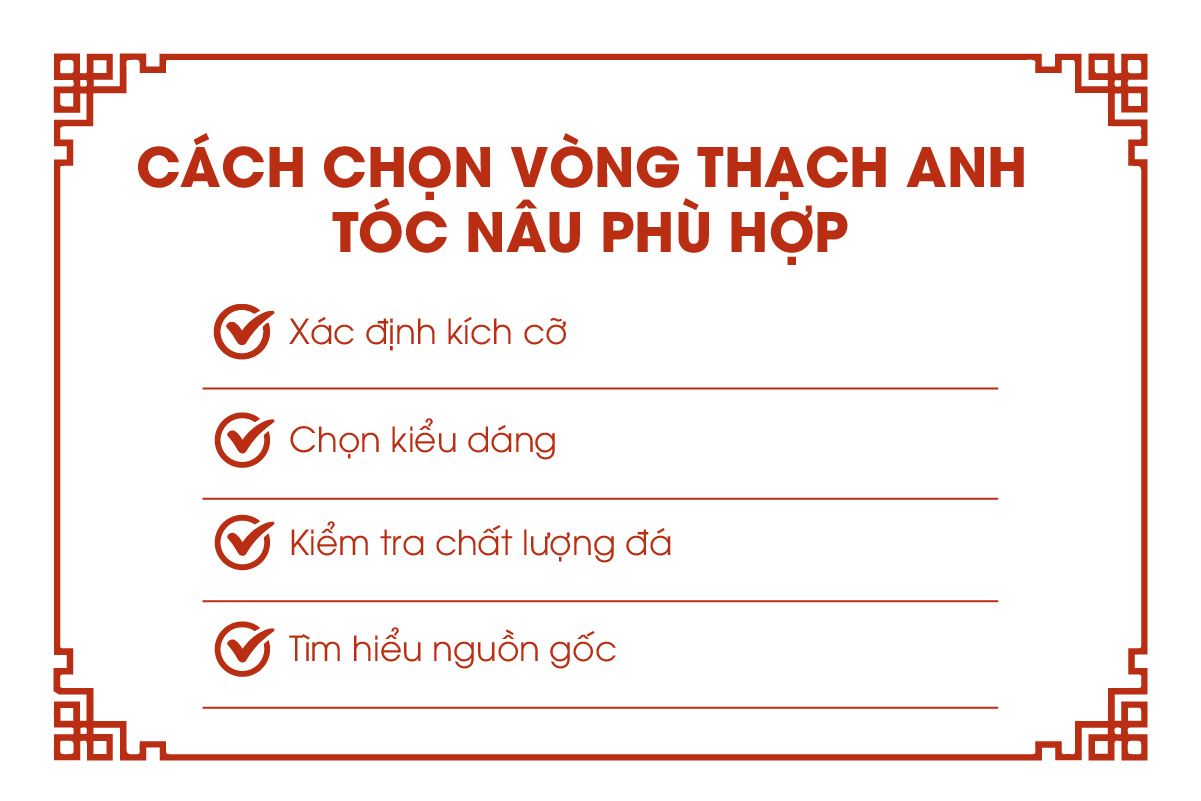 Cách chọn vòng đeo tay thạch anh tóc nâu phù hợp