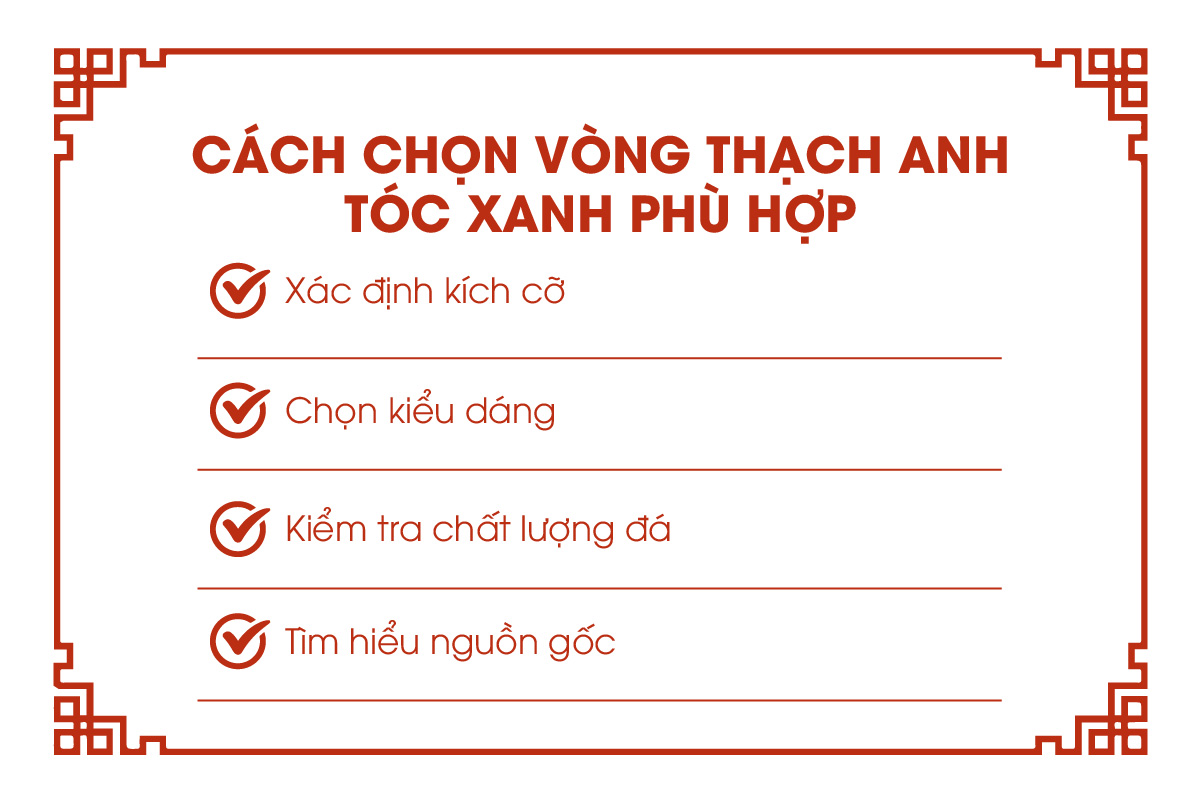 Cách chọn vòng đeo tay thạch anh tóc xanh phù hợp