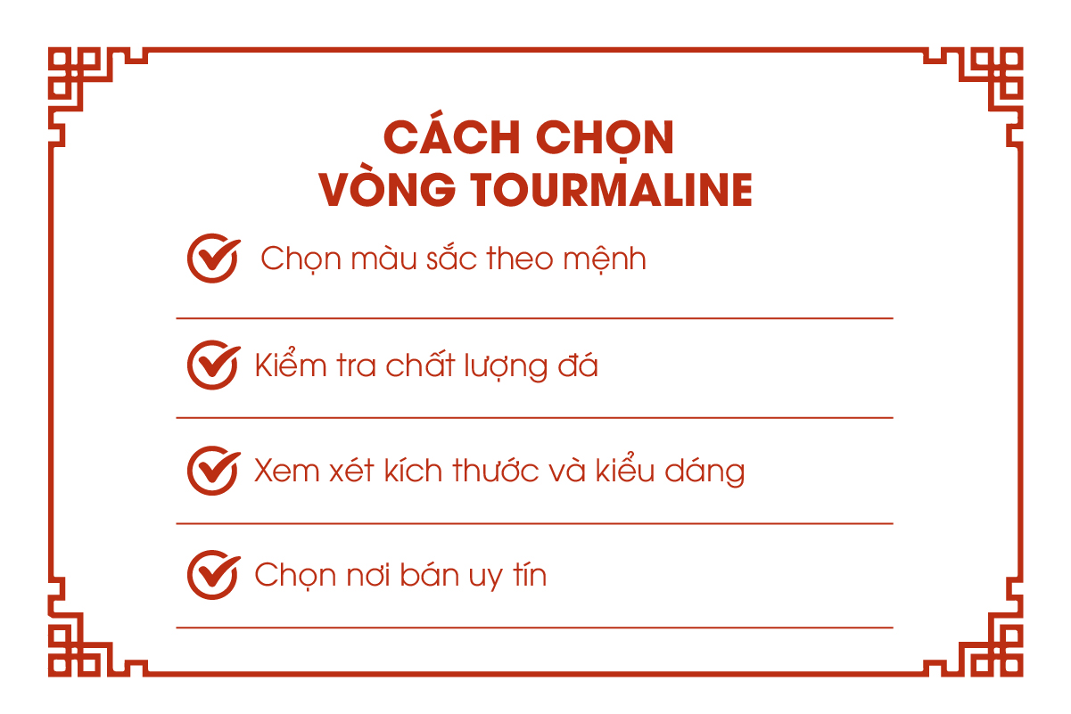 Cách chọn vòng tourmaline