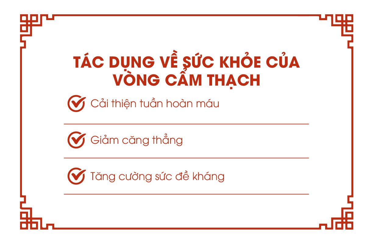 Tác dụng về sức khỏe của vòng cẩm thạch