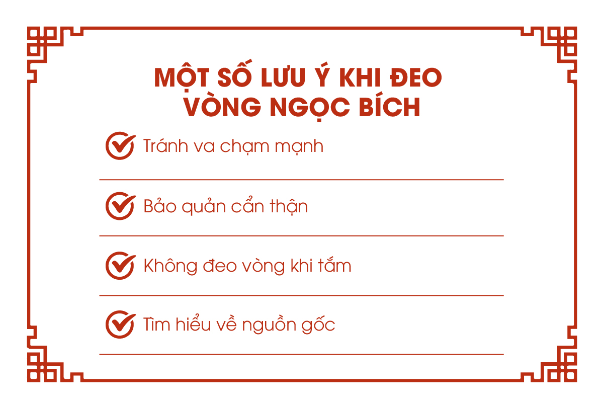 Một số lưu ý khi đeo vòng tay ngọc bích