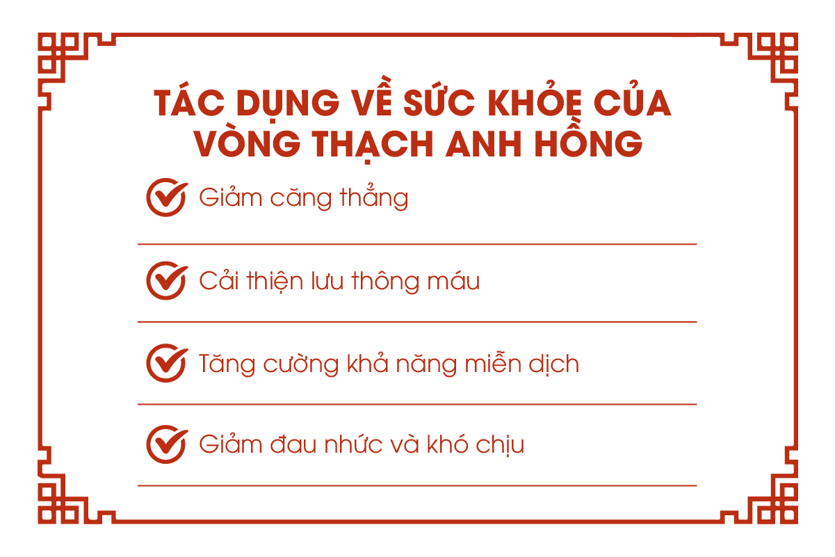 Tác dụng về sức khỏe của vòng thạch anh hồng