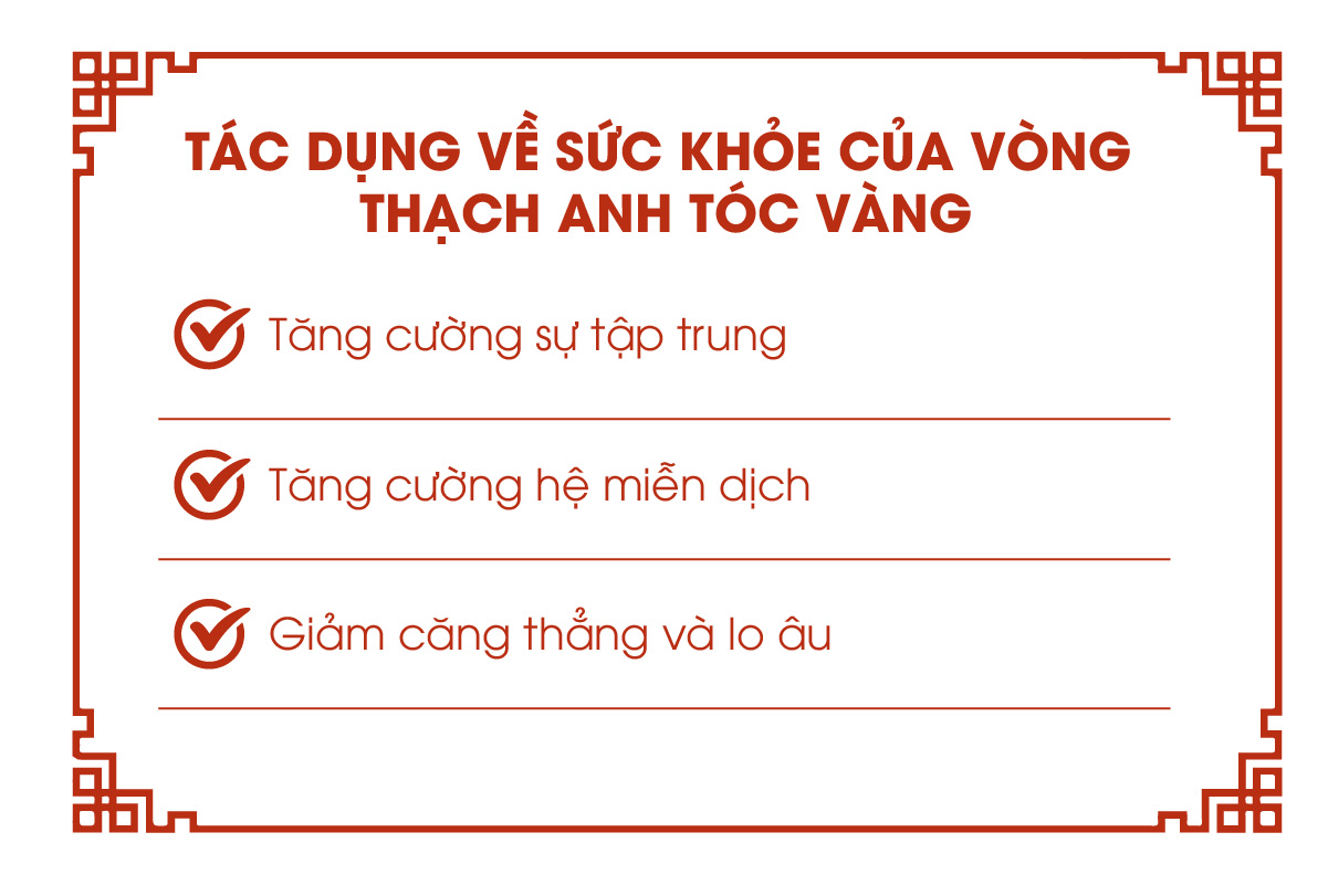 Tác dụng về sức khỏe của vòng thạch anh tóc vàng