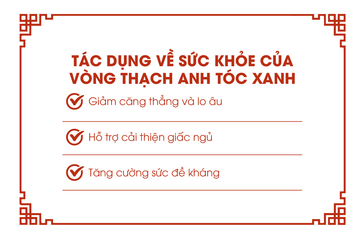 Tác dụng về sức khỏe của vòng thạch anh tóc xanh