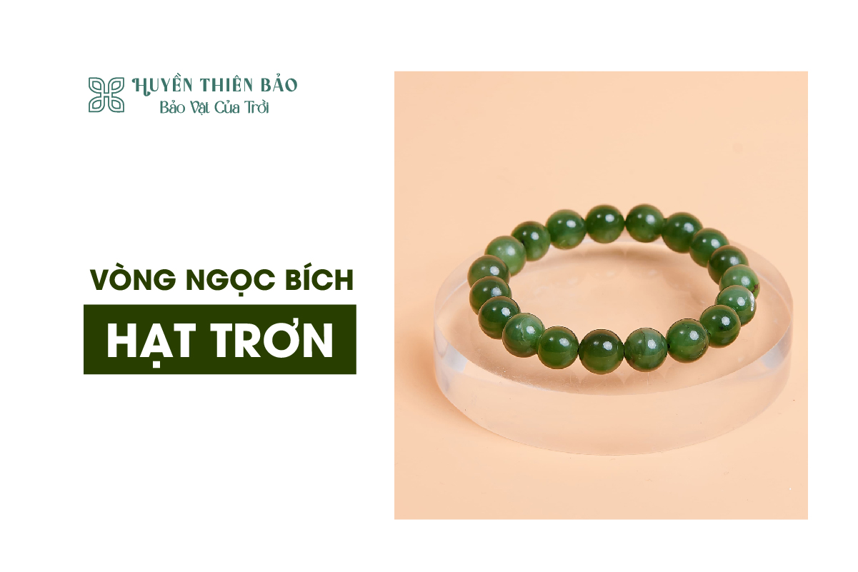 Vòng ngọc bích hạt trơn