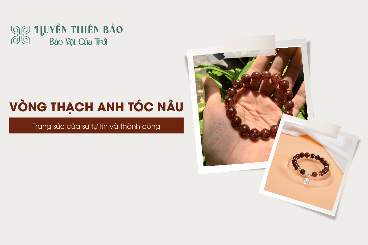 Vòng thạch anh tóc nâu