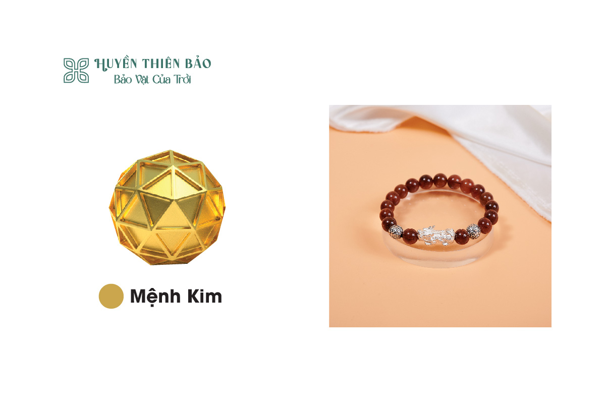 Vòng thạch anh tóc nâu: Phù hợp với người mệnh kim