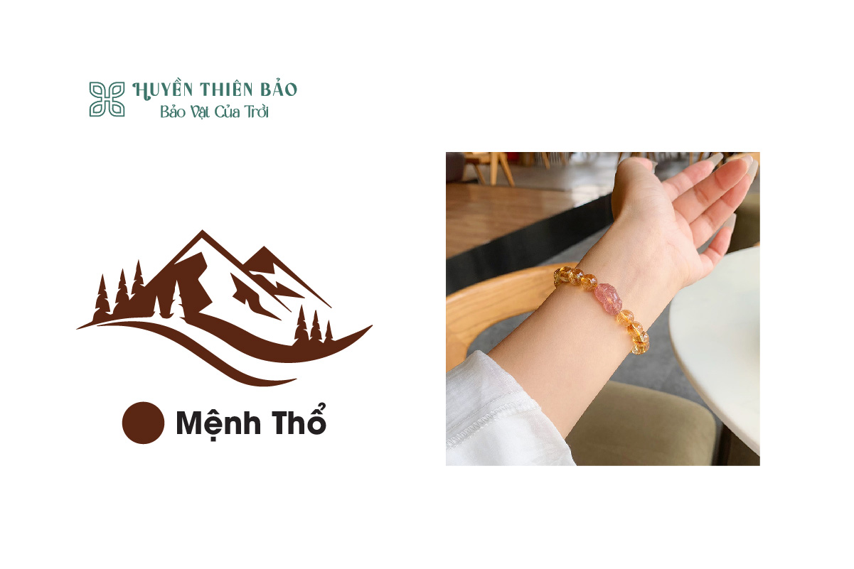 Vòng thạch anh tóc vàng: Phù hợp với mệnh thổ