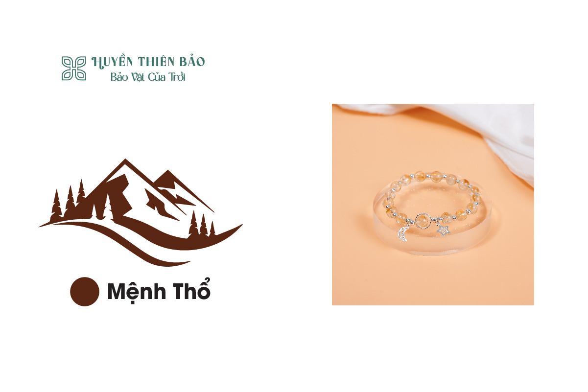 Vòng thạch anh vàng: Phù hợp với người mệnh thổ