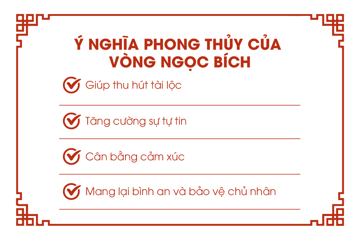 Ý nghĩa phong thủy của vòng ngọc bích